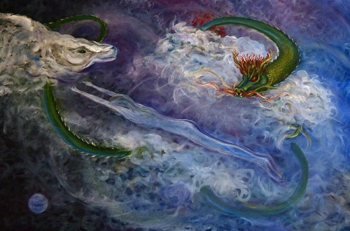 Slipping Past the Dragon
Oil on Canvas, 24 x 36
